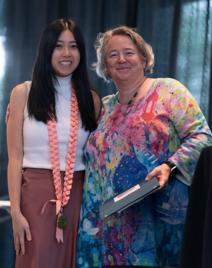 Vivian Ma and SPH Dean Hilary Godwin at the 2023 SPH Excellence Awards Ceremony.
