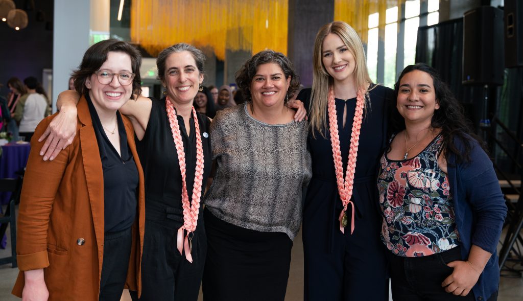 Emily Bernet, Lesley Steinman, India Ornelas, Taylor Erickson, and Gloria Rayos gather at the 2023 SPH Excellence Awards Ceremony.
