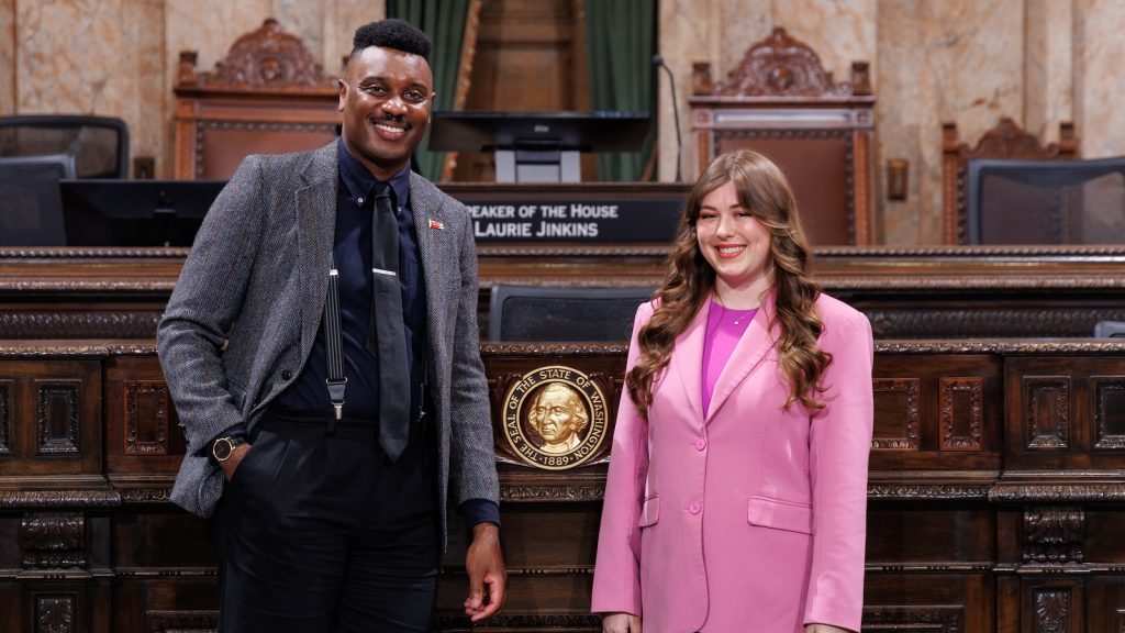 COPHP alumna Kalia Hobbs Rutz with colleague Washington State Representative Shaun Scott